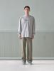 NAMERCLOTHING Old English L/S T-Shirt Light Gray