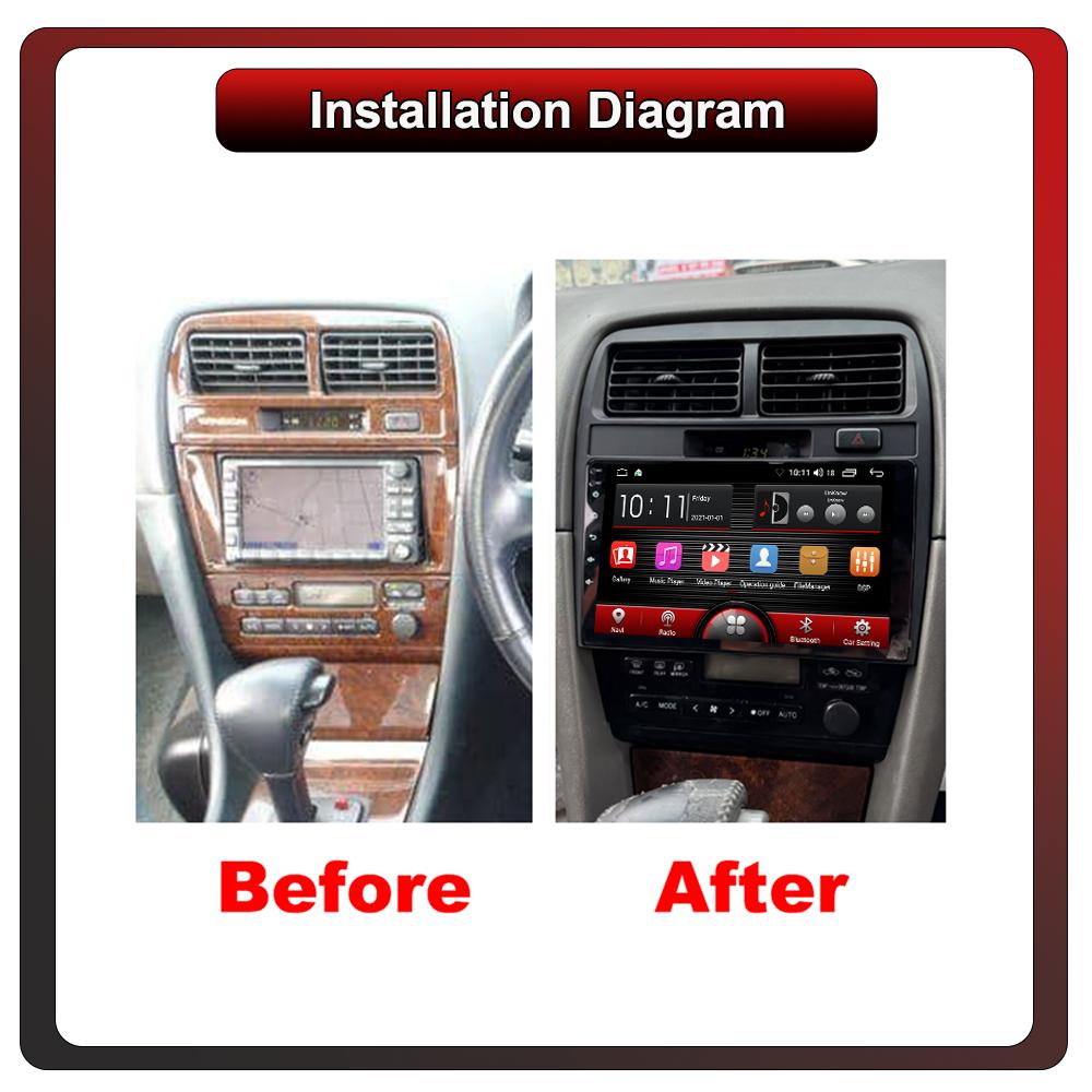 2Din Android Car-Play Car Radio,TOYOTA WINDOM LEXUS ES 1997-2001,Multimedia Player Head Unit Stereo GPS Navigation BT WIFI,1+16GB