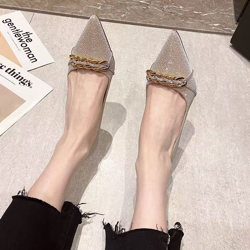 Formal Luxury Casual Pointed Toe Shoes for Women 2025 On Heeled Pumps Black Ladies Summer Footwear High Heels Vacation