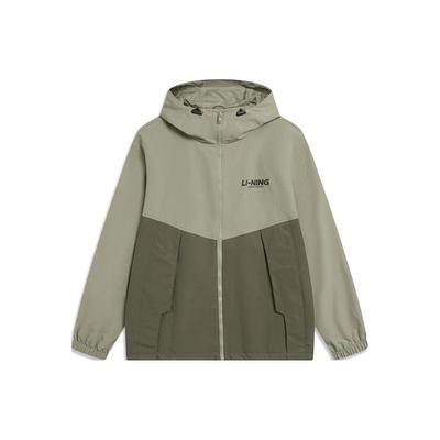 Windproof Water-Repellent Letter Logo Printed Hooded Sports Jacket Men Jackets Lantau-Green AFDT833-4