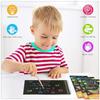 Glun Drawing Scratch Notepad With Magical Rainbow Color, 2 Pieces Notepad With Wooden Stick, Educational For Kids