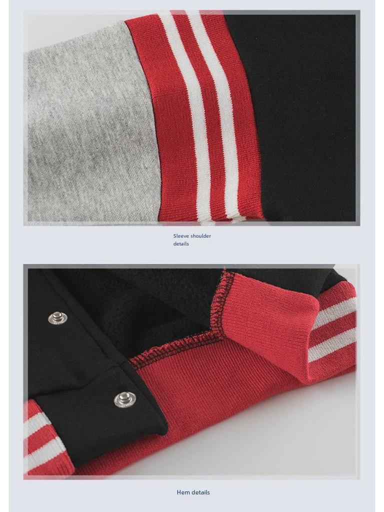 27kids Europäische und amerikanische Herbst-/Winterjacke für Jungen: Neuer Plus Samt-Kapuzenpullover