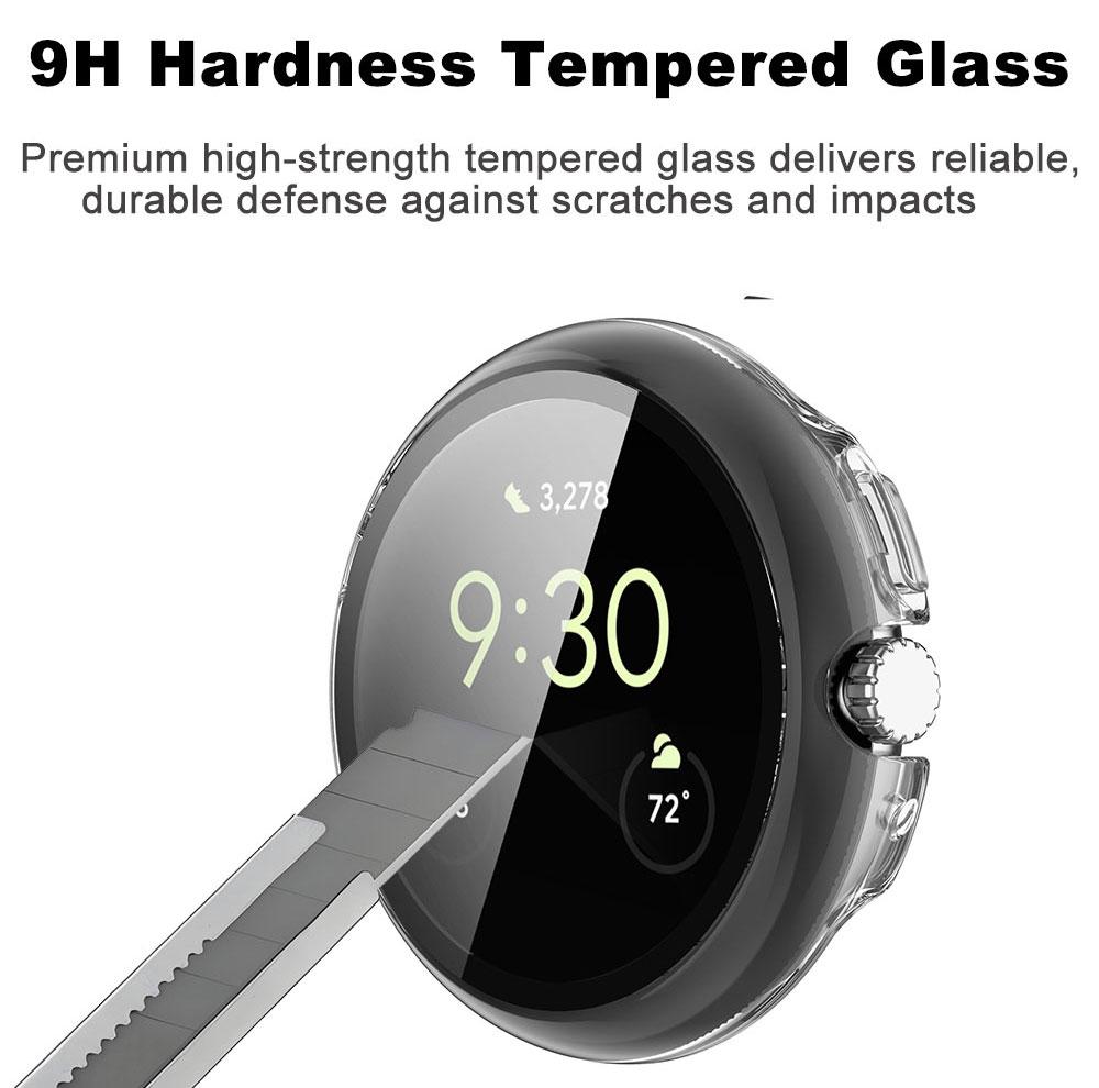Tempered Glass Case for Google Pixel Watch 5 4 45mm Anti-fall and Anti-scratch Protective Shell for Google Pixel Watch 5 4 41mm