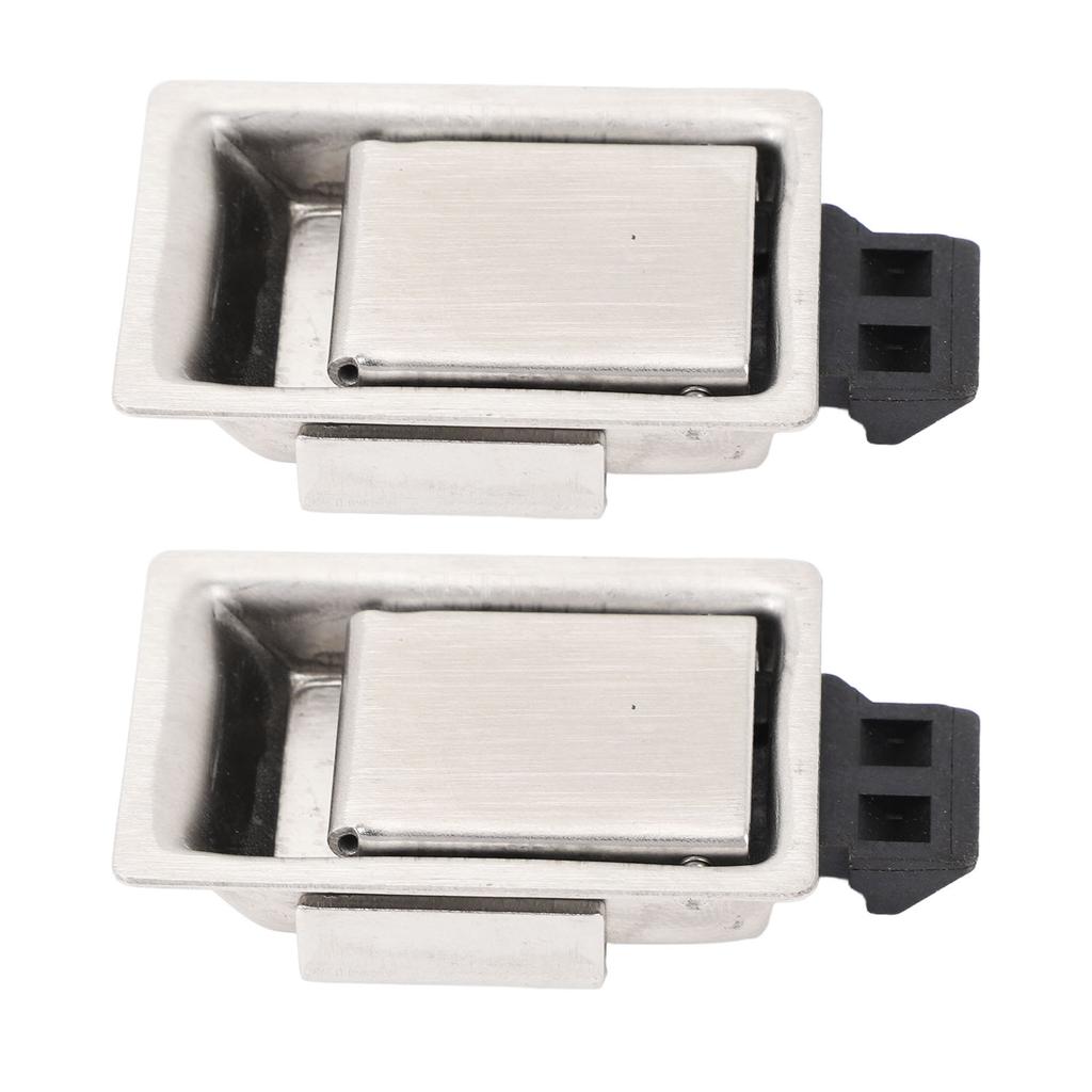 Pair of Toolbox Handle Latch Stainless Steel Flush Mount Fit Paddle Handle Latch for RV Boat Trailer