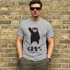 Satanic Bear Pure Cotton Tshirt For Couple Beach Vintage T Shirts Oneck Hip Hop Tee Shirt Oversize Design Tops