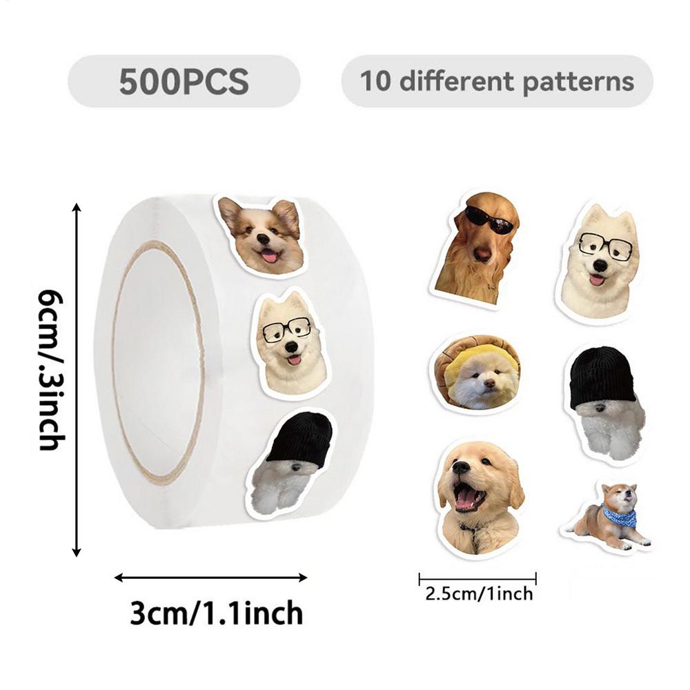 500 Sheets Cat Stickers Roll, Cute Decals For School Classroom, Journal Scrapbook Laptop Decoration Drop shipping