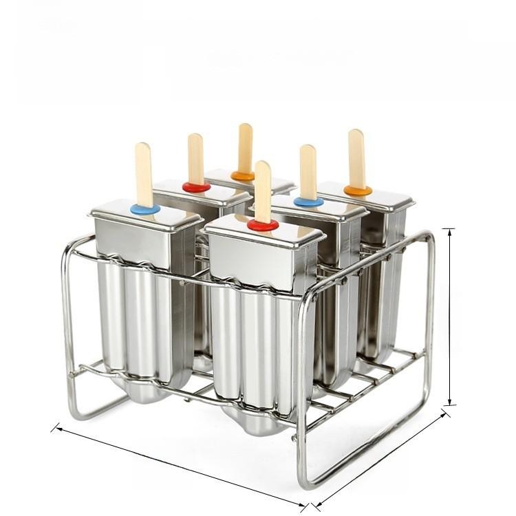 Modern Stainless Steel Ice Molds With Dual Slots For Home Use And Commercial Freezing