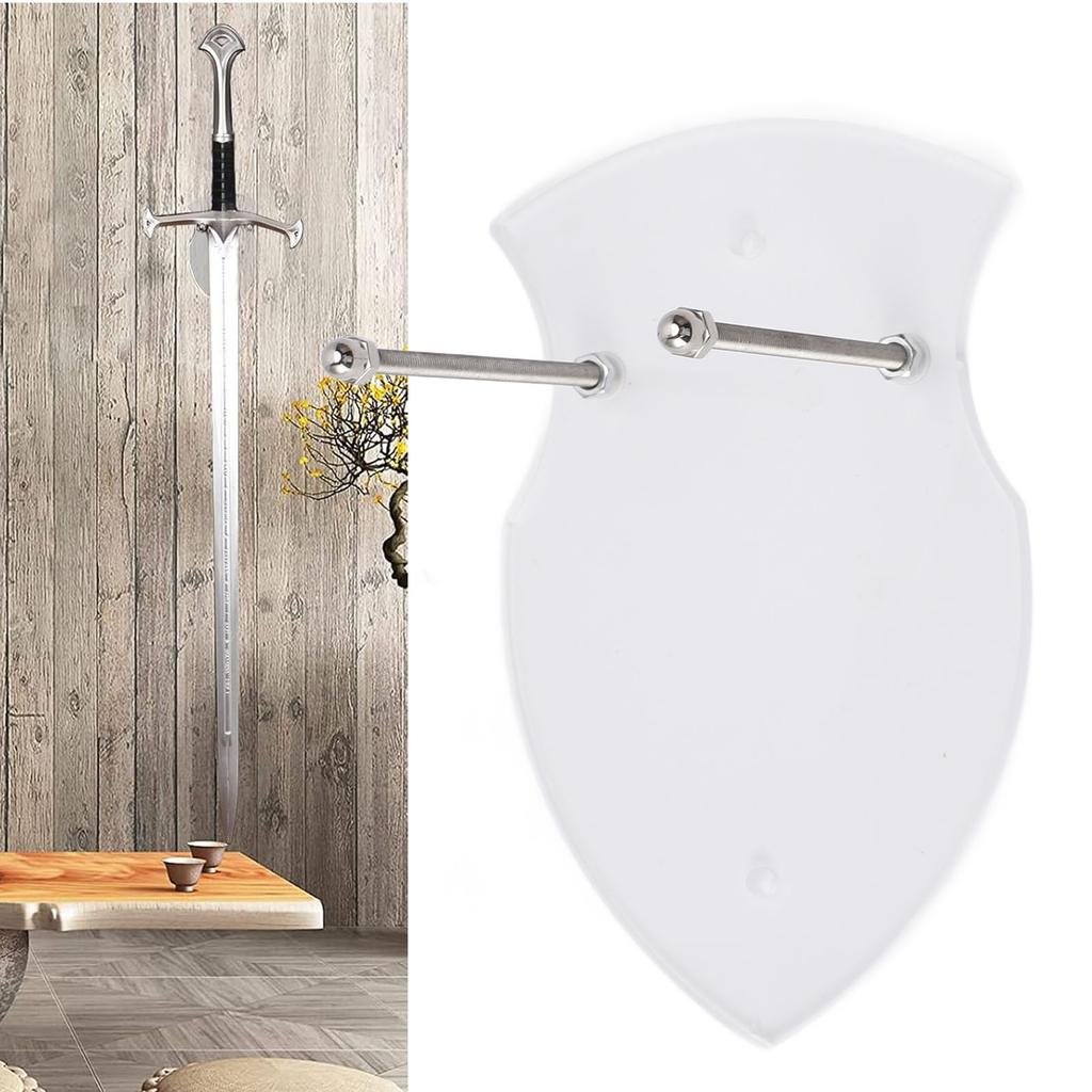 2PCS Sword Holder Rack Hangers Wall Mounted   Holder Stand Acrylic Wall Mount for Sword   Vertical Display Decoration