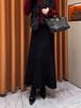 Premium Rhinestone High-Waisted A-Line Fishtail Skirt - Women's Autumn Winter Fashion
