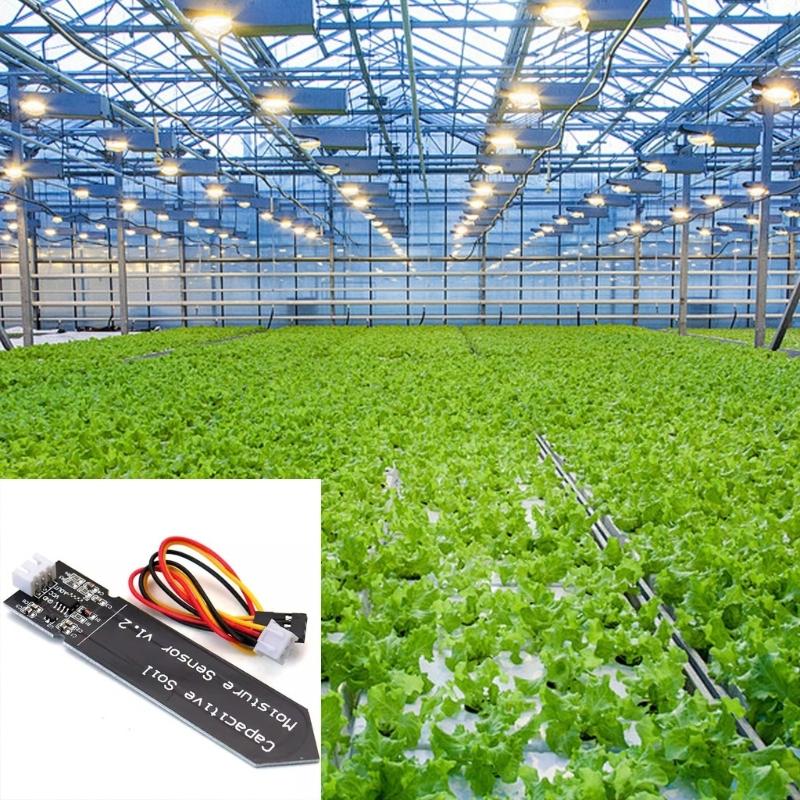Wide Voltages 3.3 volts 5.5 Voltmeter Capacitive Soil Transducer Module Low Power Consumption For Plant Monitoring Systems