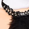 Feathered Headpiece Elastic Headband 1920s Flapper Headband Costume Accessories for Women Wedding Prom Masquerade Party