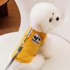 Pet Clothes, Puppies and Dogs Can Be Towed, Lapel Quilting Cotton Towing Vest, Warm Autumn and Winter, Two-legged Clothes