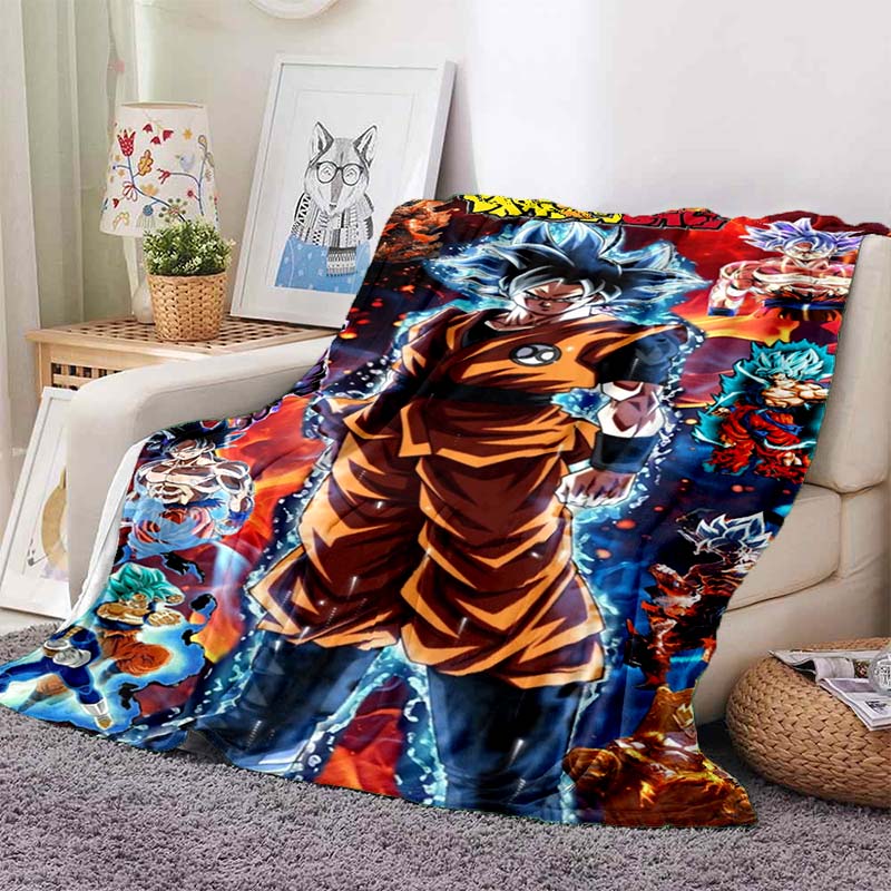 

Dragon Ball Anime Print Blanket, Warm and Comfortable Flannel Blanket, Suitable for Bedrooms, Sofas, Beds, Chairs, Picnics, and 75x90cm