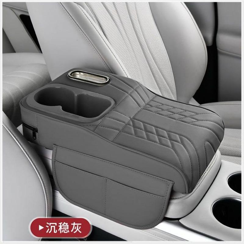 Multifunctional Car Armrest Pad Center Console Box Cover With Tissue Box Cup Holder Side Pocket