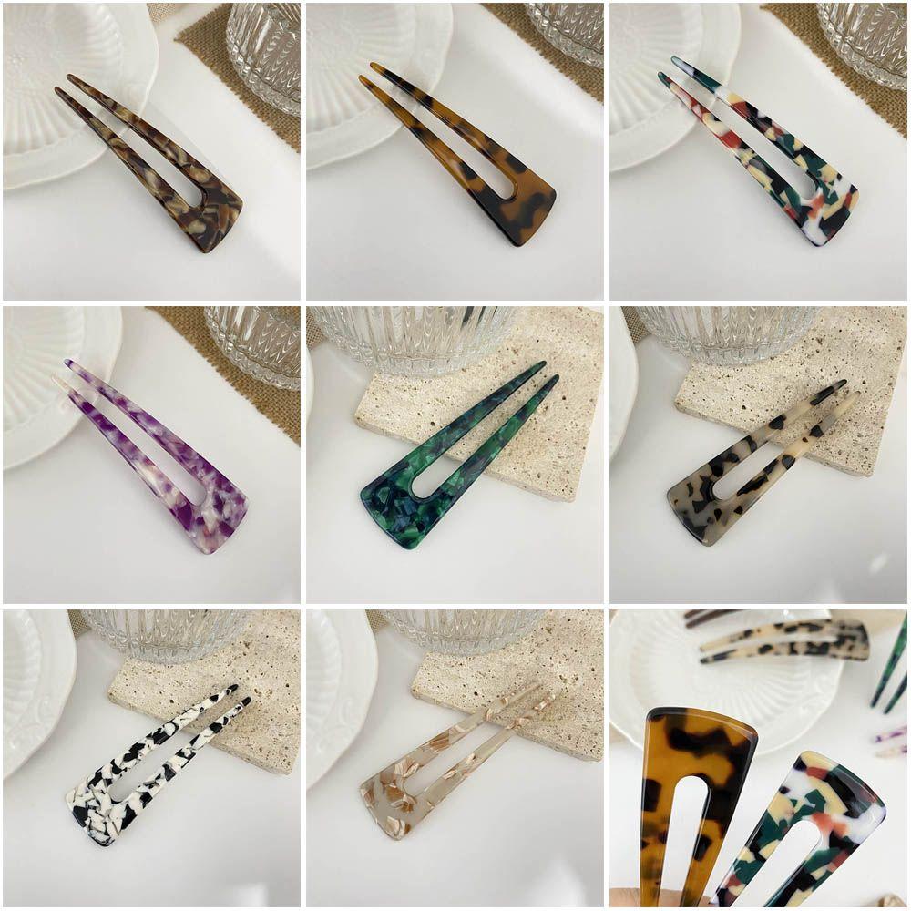 

Styling Tools Hair Accessories Hair Fork U Shape Hair Clip Hairpin Acetate hairpins Hair Sticks