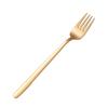 Gold Long Handle 304 Stainless Steel Fork for Ramen, Salad & Dinner