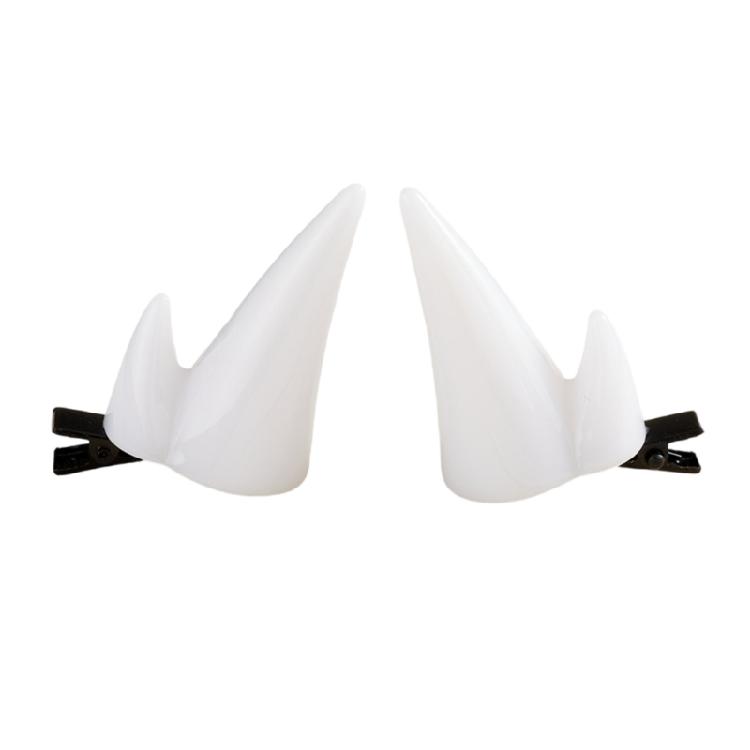 Multiuse Devil Horn Hair Clip Resin Strong Hold Side Clip for Halloween Costume Event And Masquerades Photography