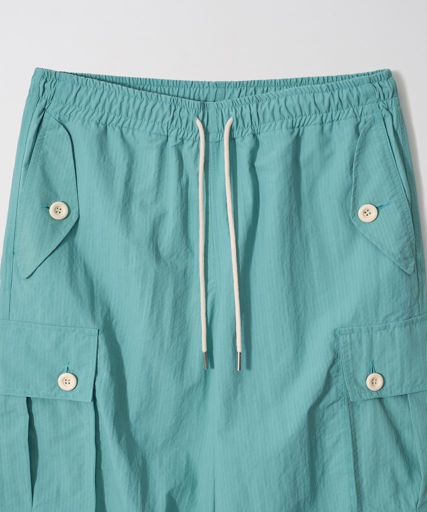 Gameoncheupaeb 8 Buttons Parachute Nylon Pants (Mint)