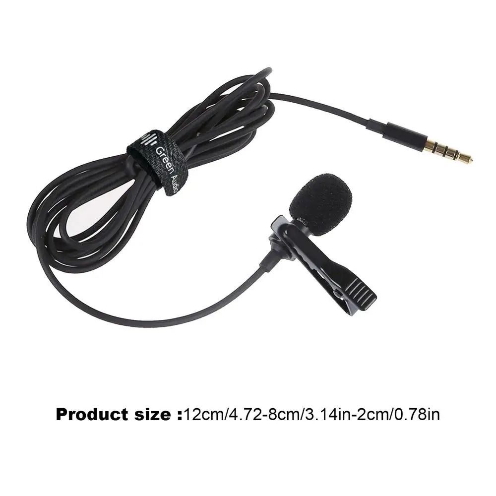 Wired Lapel Microphone Mini Speaker Mic Clip On Lapel Mic for Mobile Phone/PC Laptop For Recording