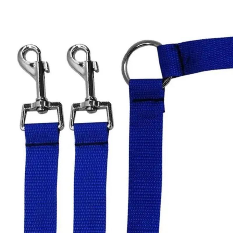 

1Pc Double End Tow Rope Nylon Leashes Pet Dog Lead Double Leash with Clip for Collar Two Pet Dogs Walking Duplex Leash Splitter синий