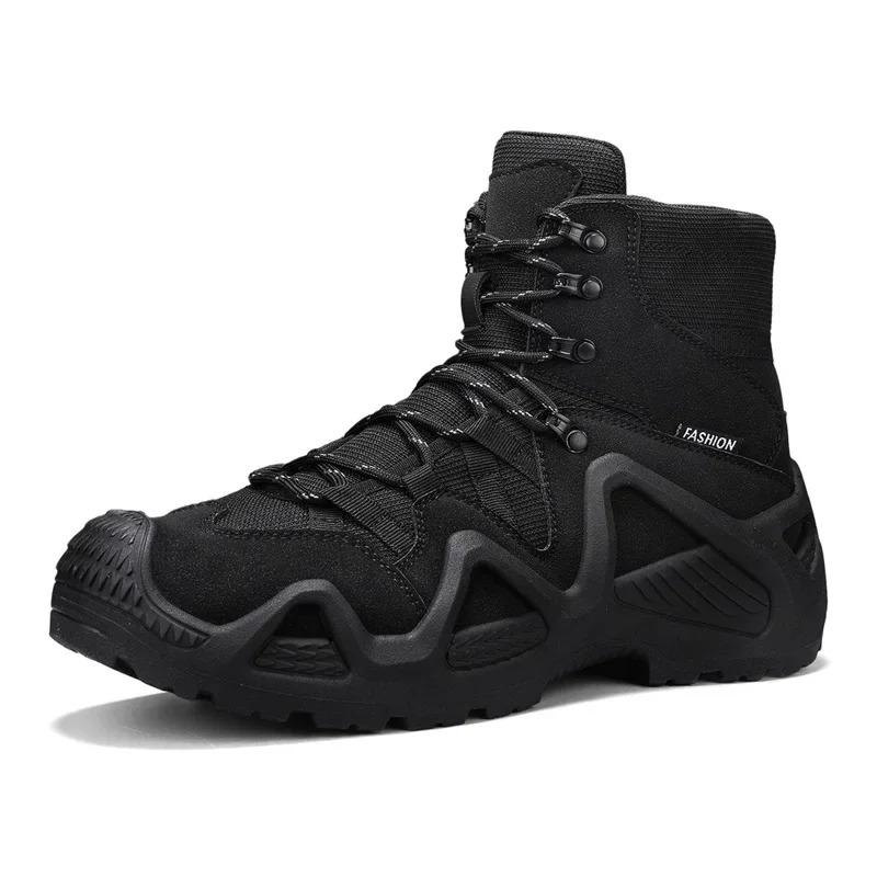 Herren Taktische Stiefel Schnürschuhe Marke Knöchel Wanderschuhe Wüste Arbeitsstiefel Wasserdicht Größe Plus Unisex Kletterschuhe