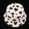 Faux Fur Love Heart Bucket Hat Thicken Winter Plush Hat Retro Plush Fisherman Hat  Autumn