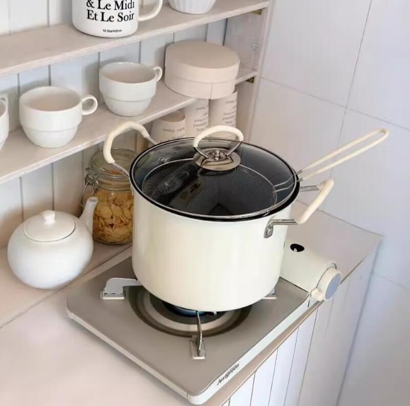 

Wutuo 5.2L Cream White Multifunctional Deep Fryer