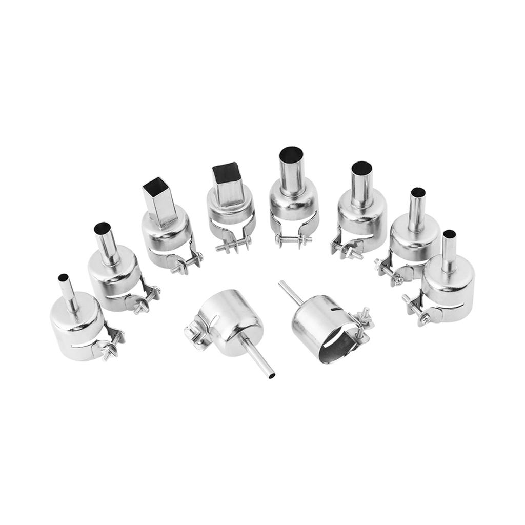 10pcs Set Heat Gun Nozzles Kits For Hot Air Soldering Station Repair Tools