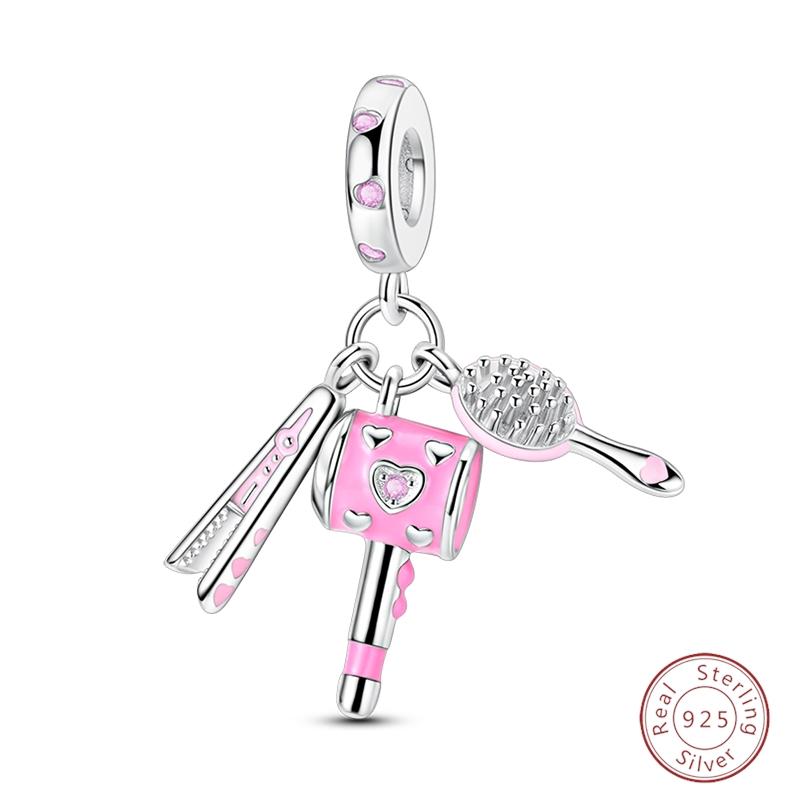 Sweety Copper Cake Poodle Crown Flowers Lover Luminous Charms Beads Fit 3Mm Bracelets Diy Fine Jewelry Making