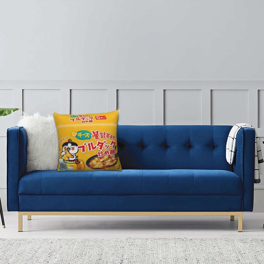 Huse de pernă cu Noodles Picante de Pui Aroma Pui Fierbinte Buldak Ramen Huse de Pernă Moderne Huse Pătrate pentru Pernă Huse de Pernă