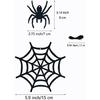 30 PCS Black Spider Ornament Felt Hanging Spider Web Halloween Decorations Bulk for House Home Decorations