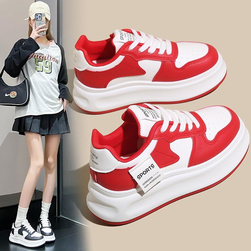 

New Women s Shoes Thick-soled Height-increasing Sports Sneakers and Casual Shoes 35 білий