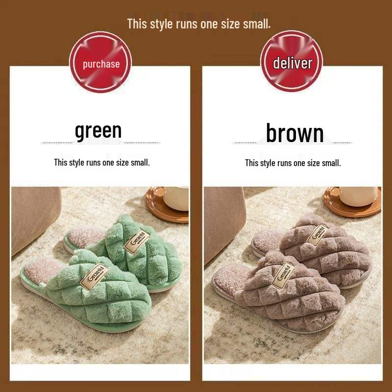 Trendy Cotton Non-Slip Indoor Slippers for Women & Couples, Perfect for Autumn and Winter