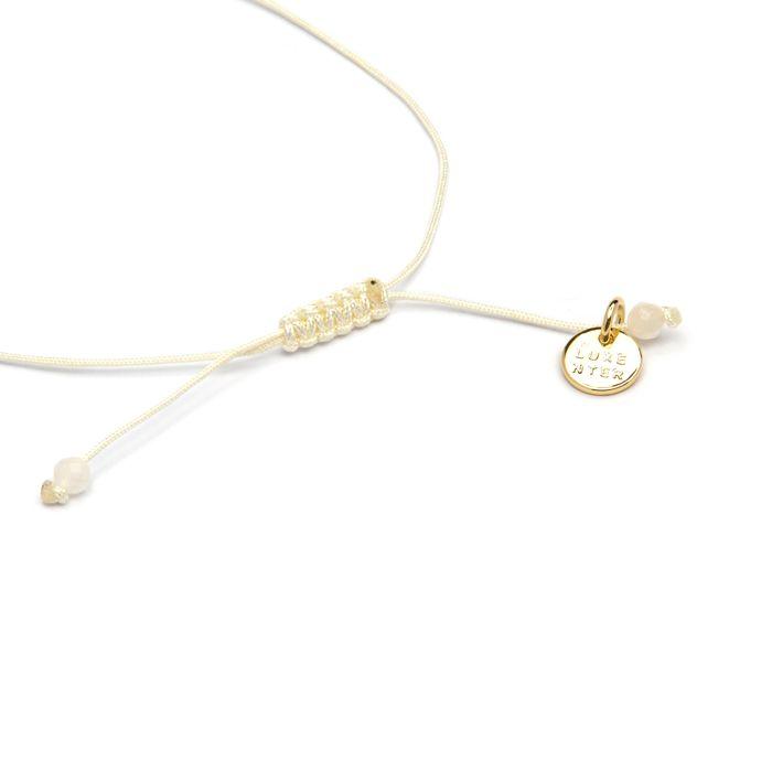 Bracelet - Luxenter - Aquisa - Argent 925 - Jade blanc - Finition rhodiée