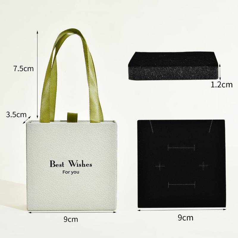 Handheld Jewelry Box Paper Pull-Out Drawer Jewelry Case Travel Portable Ring Earrings Necklace Gifts Packageing Storage Boxes