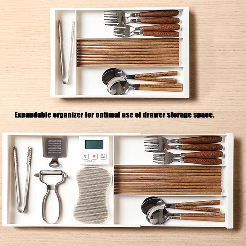 Utensil Organizer For Kitchen Cutlery Organizer Daily Drawer Divider Tray Rectangle Home Kitchen Spoon Fork Separation