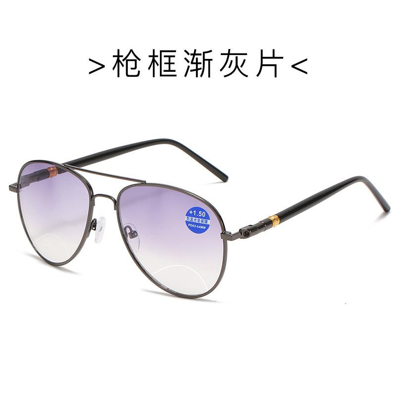 

Double-Light Reading Glasses Uv-Proof Reading Glasses Metal Progressive Anti-Blue Reading Glasses +400