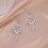 Dawapara Lotus Unalome Earrings Spiritual Shiva Yoga Symbol OM Aum Butterfly Pendant Stainless Steel Jewelry