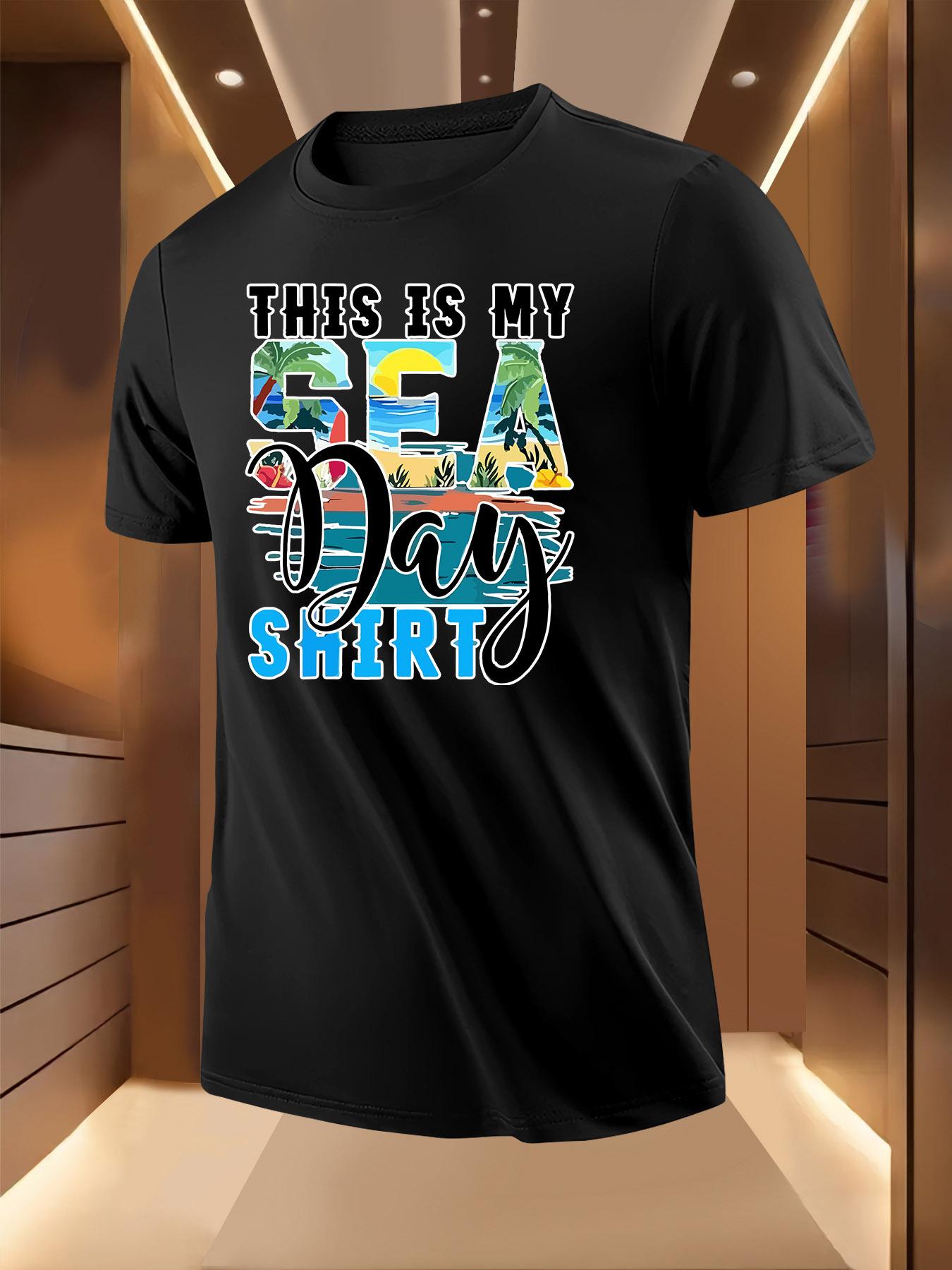 Ocean Day Graphic Tshirt - This Is My Sea Day Bold Print XXXXL