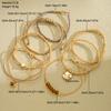IF ME 7 Sets CCB Golden Crystal Rice Bead Bracelets Set Fashion Elegant Women Jewelry Party Accessories