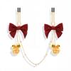 Classical Golden Bell Nipple Clamps BDSM Metal Chain & Bow Nipple Restraints Adult Flirting Toys SM Games Toys For Couples