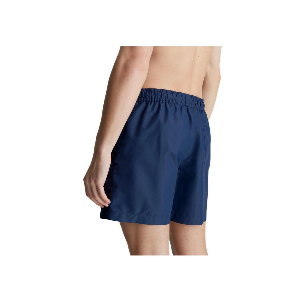 Calvin Klein Intense Power Quick-Dry Open Pocket Lettered Swim Trunks Men swimwear Navy-Blue KM0KM01004-C7E