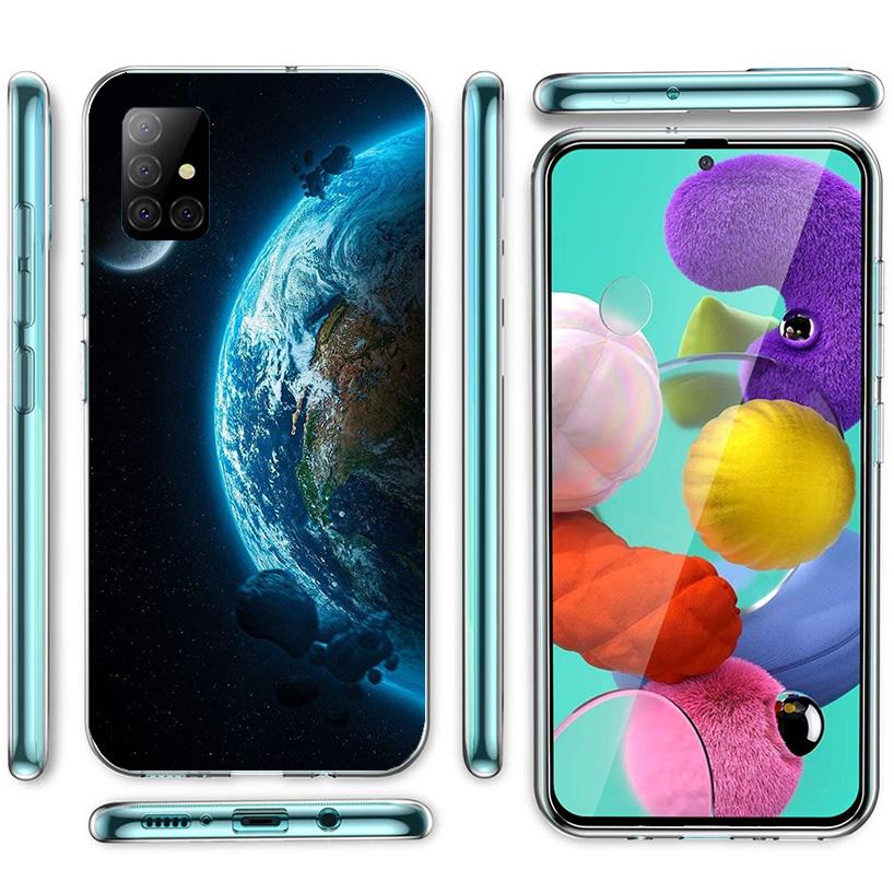 Erdsterne Weltraum Abdeckung Handyhülle Für Samsung Galaxy A12 A22 A32 A52 A72 A02S Handyhülle Note 20 Ultra 10 S10 Plus A51 A71 A50S
