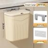 Wall-Mounted Flip-Top Kitchen & Bathroom Trash Can - Punch-Free Hanging Waste Basket