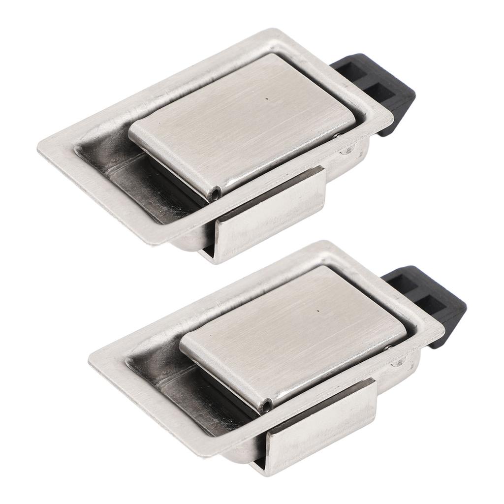 Pair of Toolbox Handle Latch Stainless Steel Flush Mount Fit Paddle Handle Latch for RV Boat Trailer