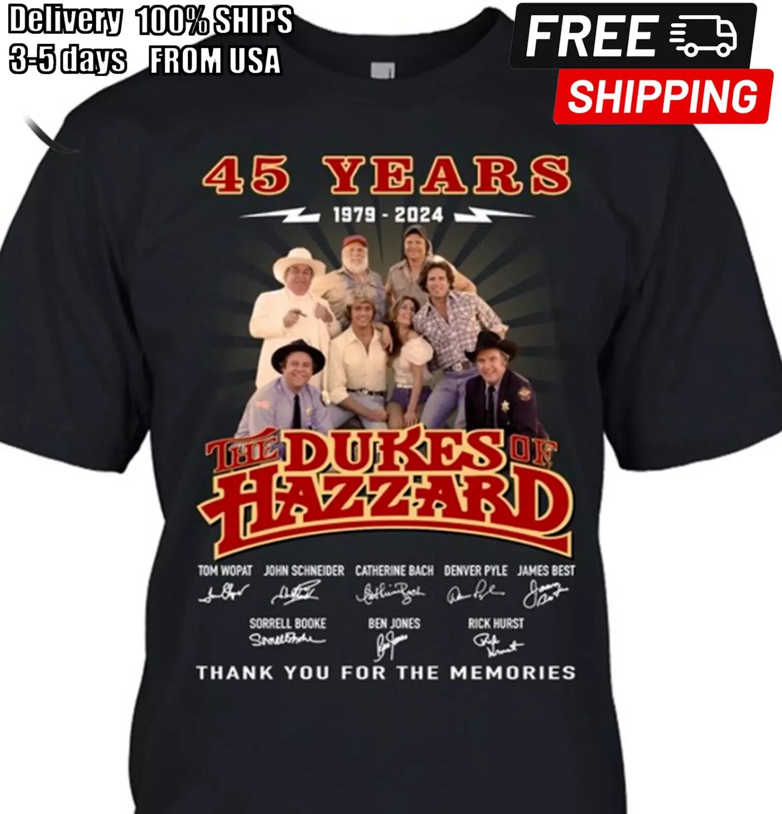 45 Years The Dukes Of Hazzard T-Shirt 1979 – 2024 Thank You For The Memories XXL