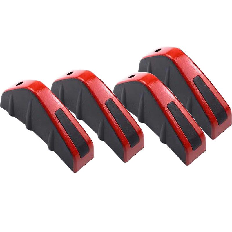 4pcs Universal Carbon Fiber Car Modified Rear Bumper Diffuser Spoiler Black Red ABS Rear Bumper Lip Diffuser Anti-collision