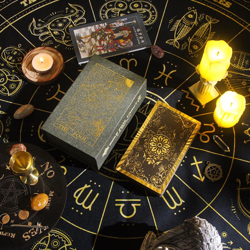 Witekin Gold Foil Tarot Cards: Complete Set for Beginners with Analysis