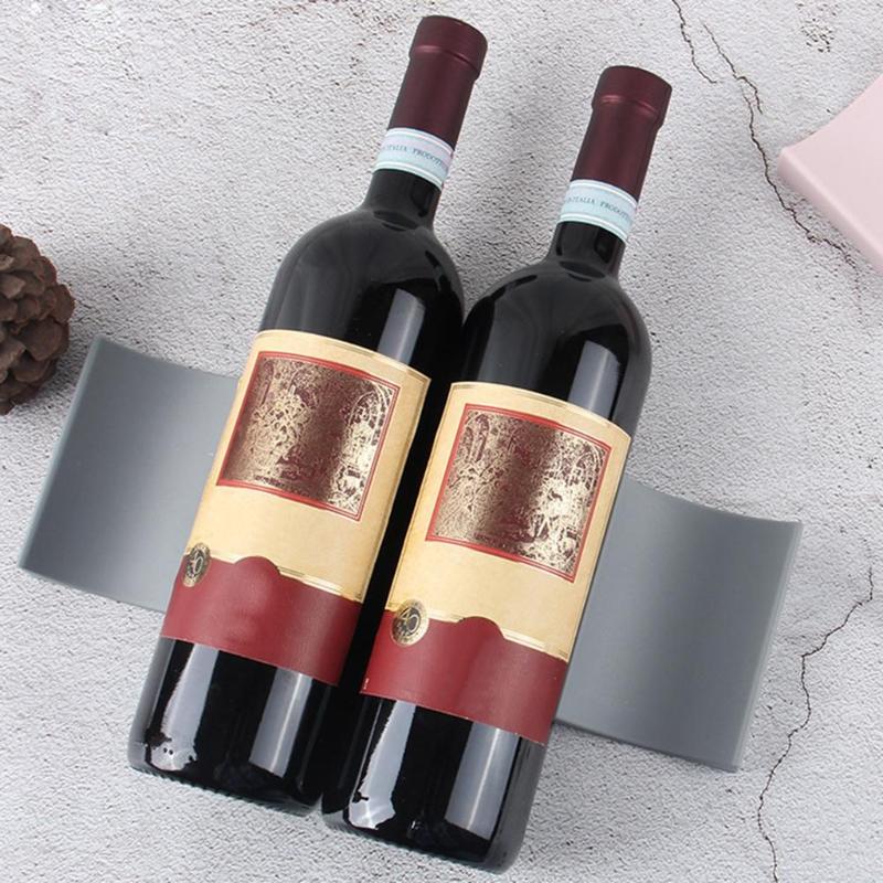 Countertop Storage Wine Bottle Rack Half Arc Stackable Bottle Holder Display Bracket for Kitchen Pantry Cabinet Refrigerator