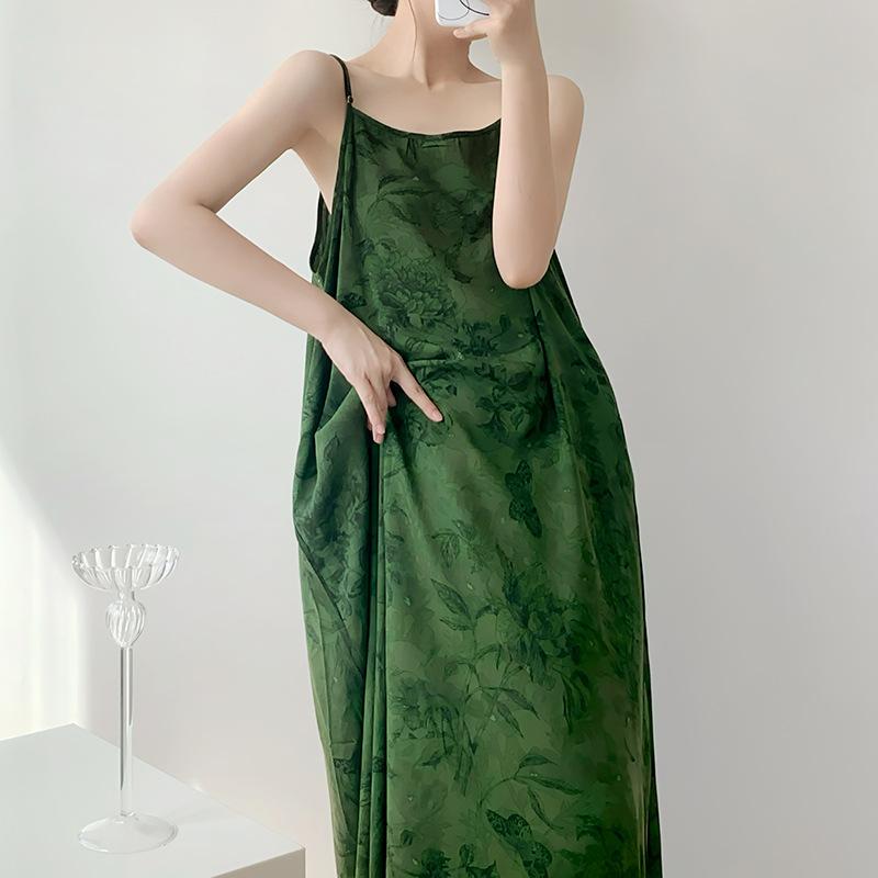 Dámské noční košile Bavlna Styl dovolené u moře Dlouhá sukně Velké velikosti Pyžama Pohodlné oblečení na doma